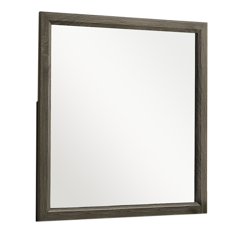 Swipe Wood Flat Wall Mirror