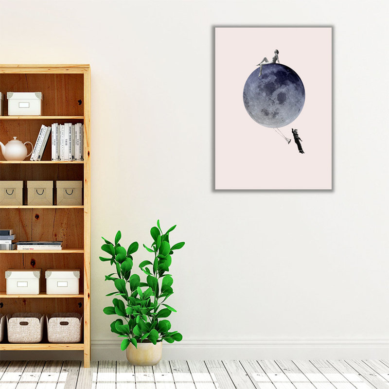 Moon Jump - reproduction d'art sur toile, H 24 po x l 18 po