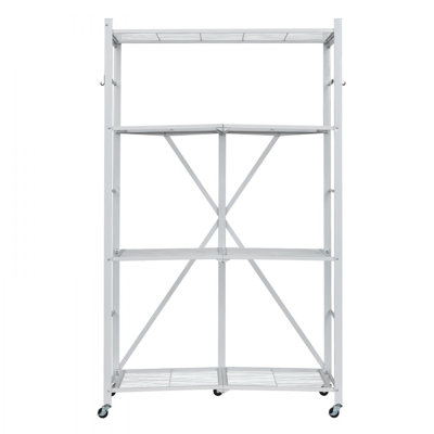 Tablette de rangement pliante avec roulettes