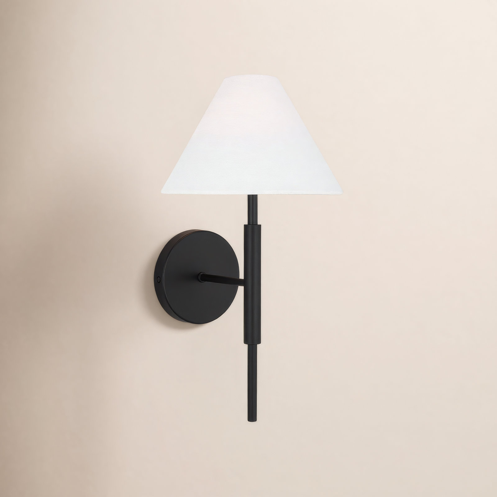 Porteau Single Light Bath Sconce, Midnight Black