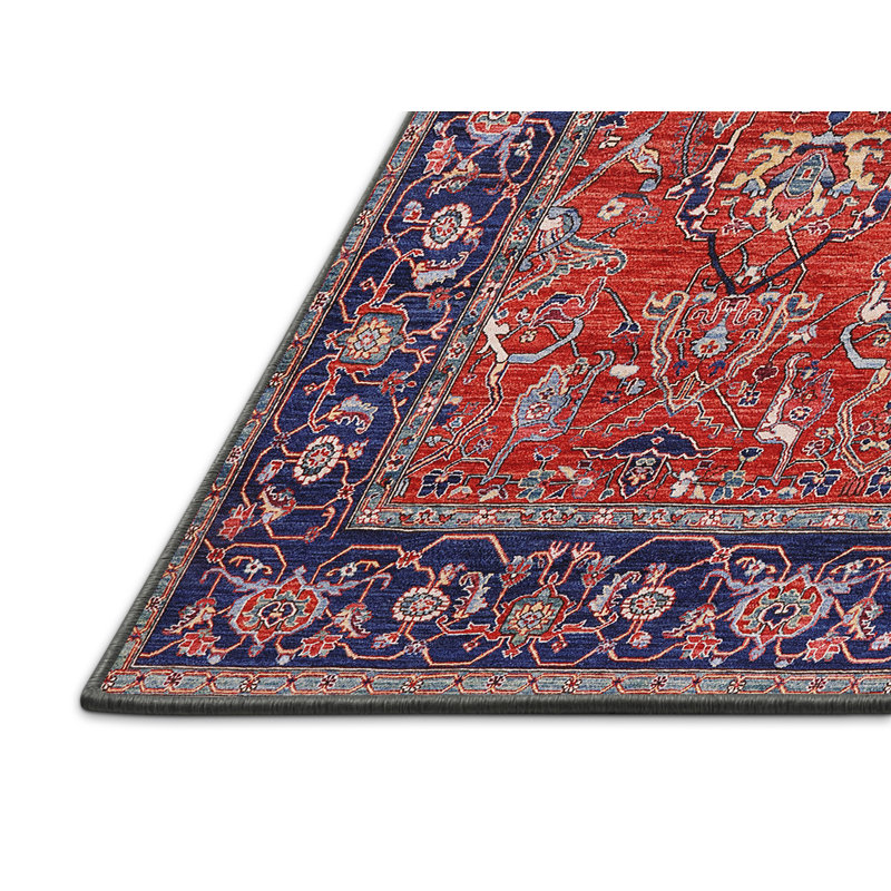 Tapis oriental rouge et bleu, Rectangle 8 pi x 12 pi