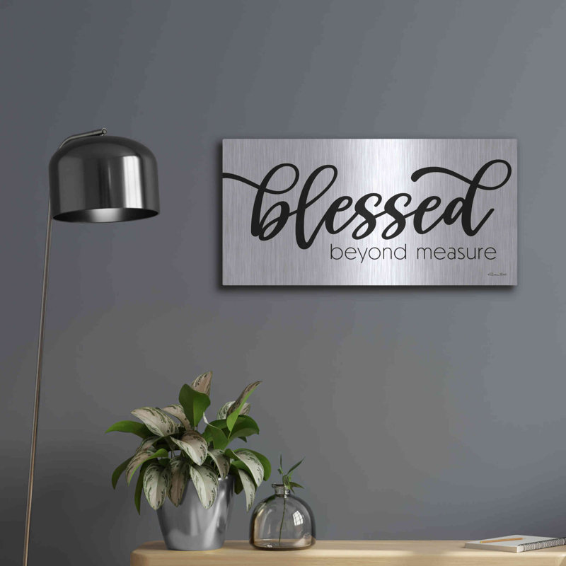 «Blessed Beyond Mesure» par Susan Ball, art mural en métal, H 12 po x l 24 po