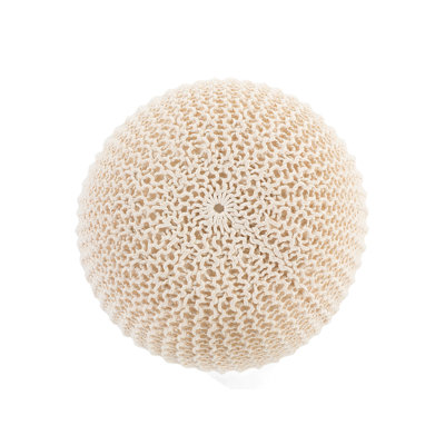 Bentall 40cm Wide Round Solid Colour Pouffe Ottoman