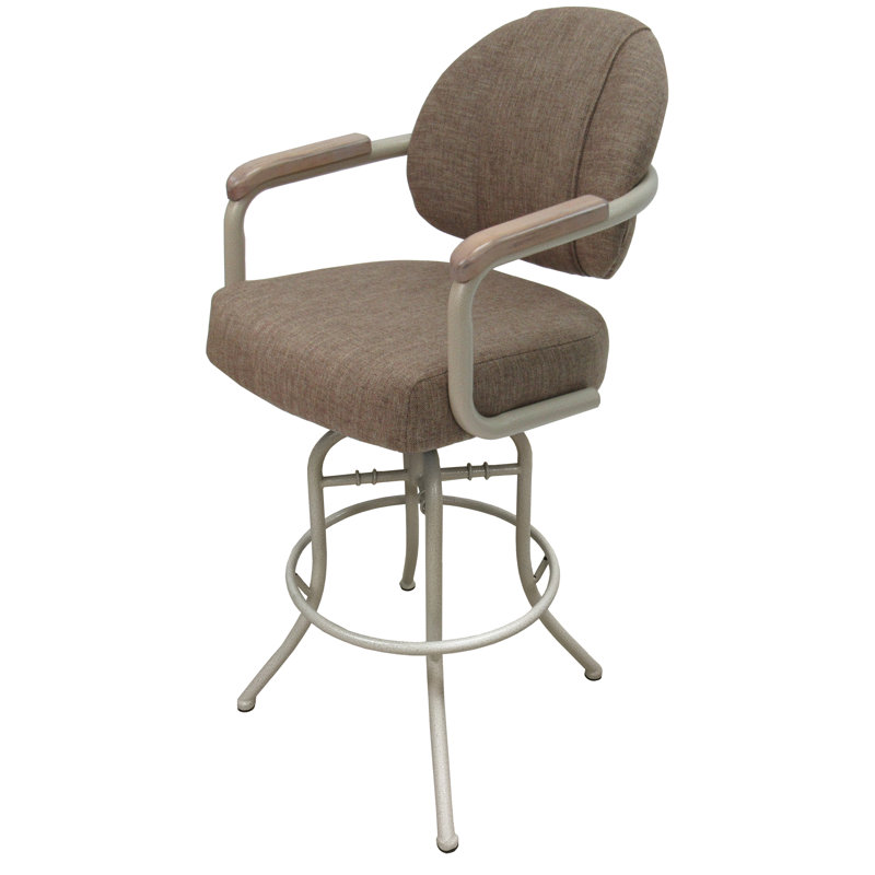 Tabouret de bar et de comptoir Adina, Beige, Beige bassin, Tabouret de bar (siège d'une hauteur de 30 po)