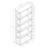 Hafner 71"H 5-Shelf Wood Open Back Bookcase-646967690
