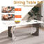 Table de salle à manger rectangulaire luxueuse avec huit chaises pour différents espaces-1175998187-1175998181