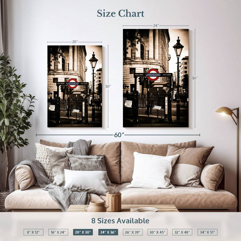 Enseigne de métro Sireci London, H 36 po x l 24 po