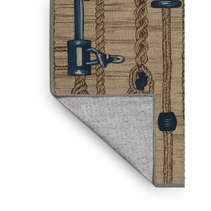  Washable Boat moorings Nautical Area Rug, Tapis de couloir 2 pi x 4 pi
