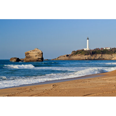 Beach In Biarritz - Wrapped Canvas Print