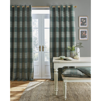Alfriston Check Blackout Curtain Pair