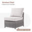 Ensemble de chaises de patio 3 pièces avec chaises longues modulaires et repose-pieds, assise en osier toutes saisons, aucun assemblage requis-684528063