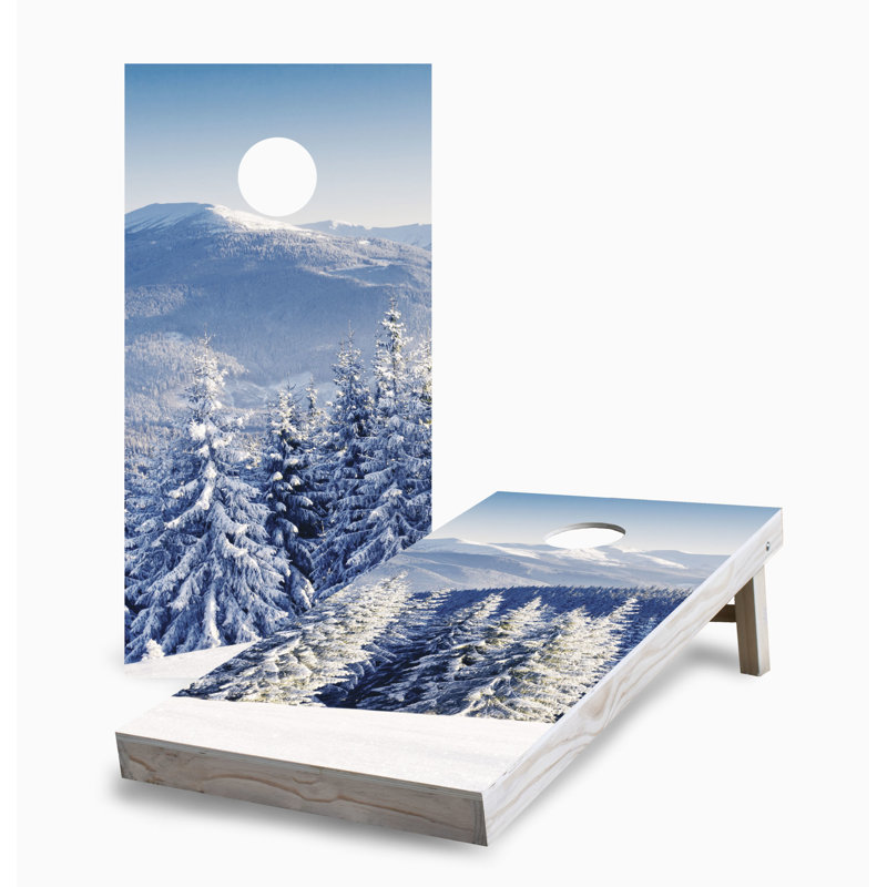 Ensemble de planche à trous de maïs Winter Mountains avec étui de transport
