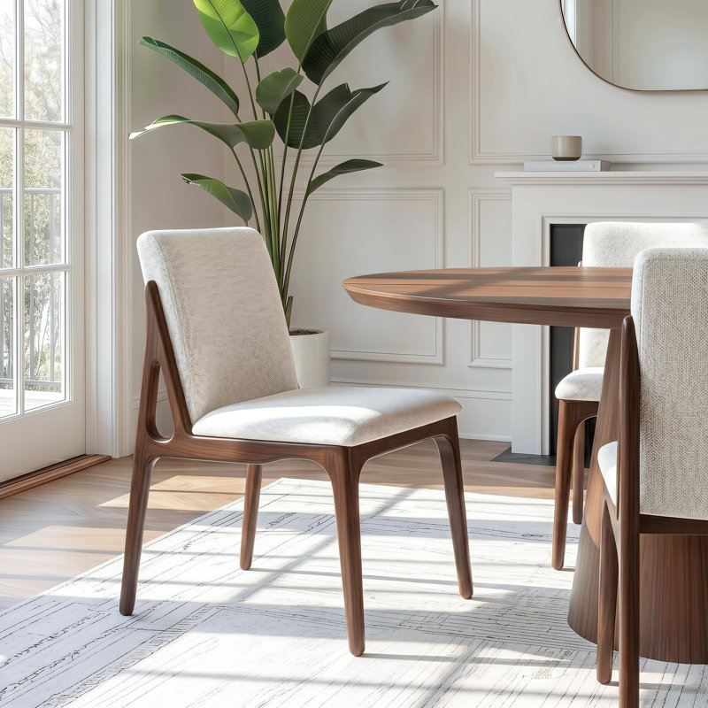 Calilynn 19.1'' H Fabric Upholstered Side Chair, Cream