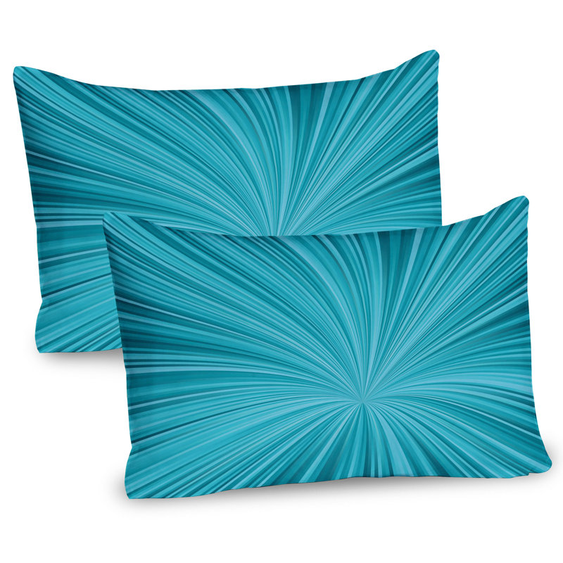 Ensemble de 2 taies décoratives bleu sarcelle Ambesonne, H 20 po x l 26 po