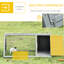 Lapin gris en bois avec cage extérieure et fil de ventilation - 46 po x 24 po, portatif compact pour cage de lapins gris