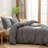 BESTOUCH Duvet Cover Set 100% Washed Cotton Linen Feel Lightweight-115115462-114866839