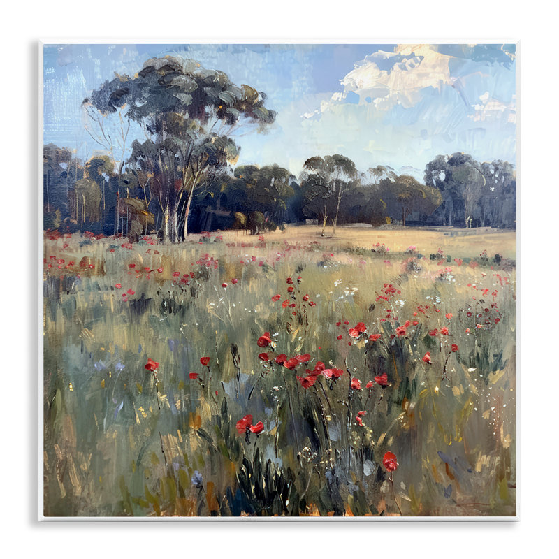  «Poppies in Vast Field», art mural sur toile par Raymond Powers