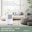 10L/Day White ABS Portable Quiet Dehumidifier, WiFi Smart App Control 4 Modes 24H Timer for Home Laundry Basement