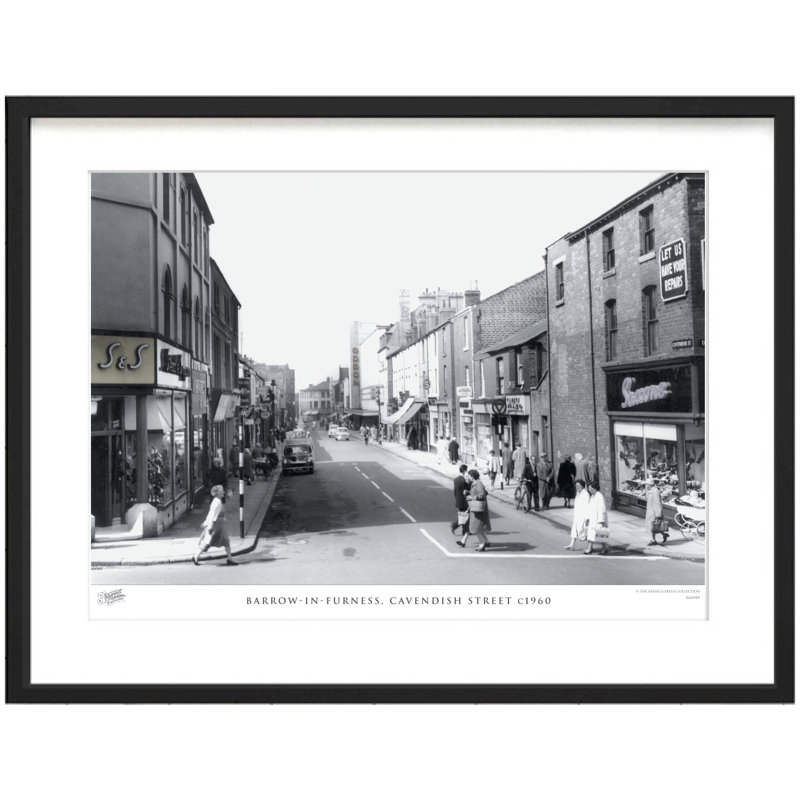 Barrow-in-Furness, Cavendish Street C1960 by Francis Frith - Single Picture Frame Print, 28cm H x 36cm W x 2.3cm D
