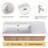 Quarnar 48" Freestanding Single Bathroom Vanity with 3 Doors & Adjustable Shelf , Single Freestanding vanity, 48" Single Bathroom Vanity Set, Floor Standing Vanity with White Resin Top-2128498356-2128179311