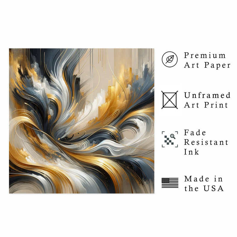Abstract Abstract Dream VII Modern Unframed Art Print, 12" H x 12" W