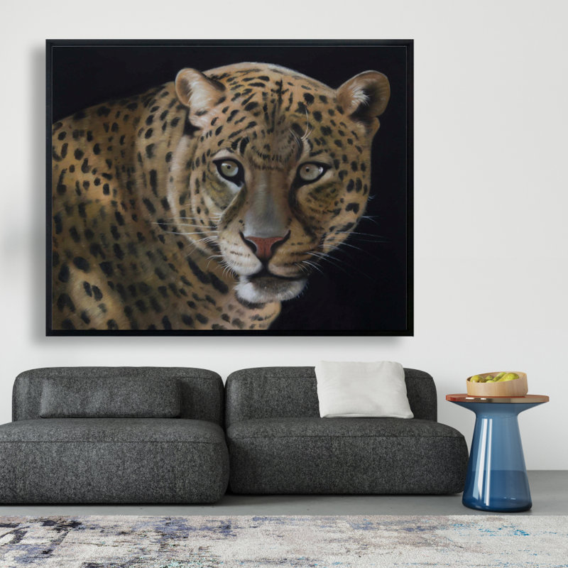 «Realistic Fierce Leopard» sur toile, H 48 po x l 60 po
