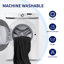 Housse de canapé en jacquard extensible 3 pièces, housse pour canapé pour 2 coussins, protecteur de meubles lavable à la machine (causeuse, noir)-1530418410
