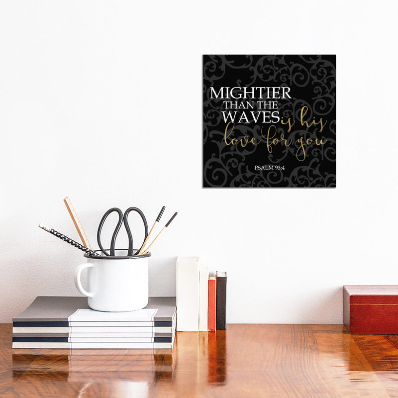 His Love Black Square by Kimberly Allen - Wrapped Canvas Print, 30.48cm H x 30.48cm W x 1.905cm D