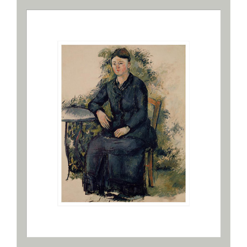 «Madame Cezanne in the Garden» par Paul Cézanne, impression giclée encadrée, H 15,89 po x l 13,75 po