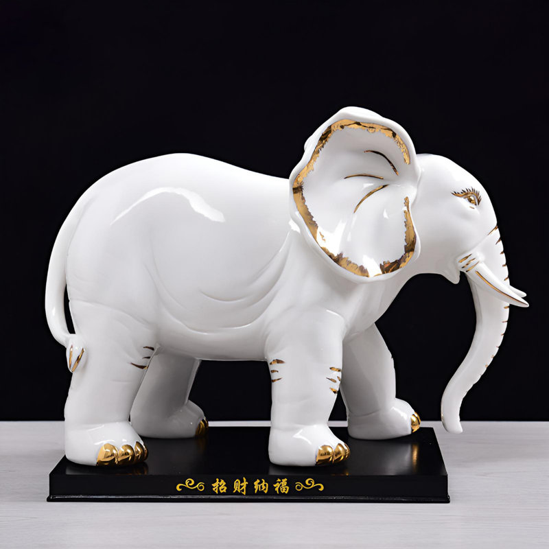 Statue gracieuse d'éléphant pour la décoration intérieure
