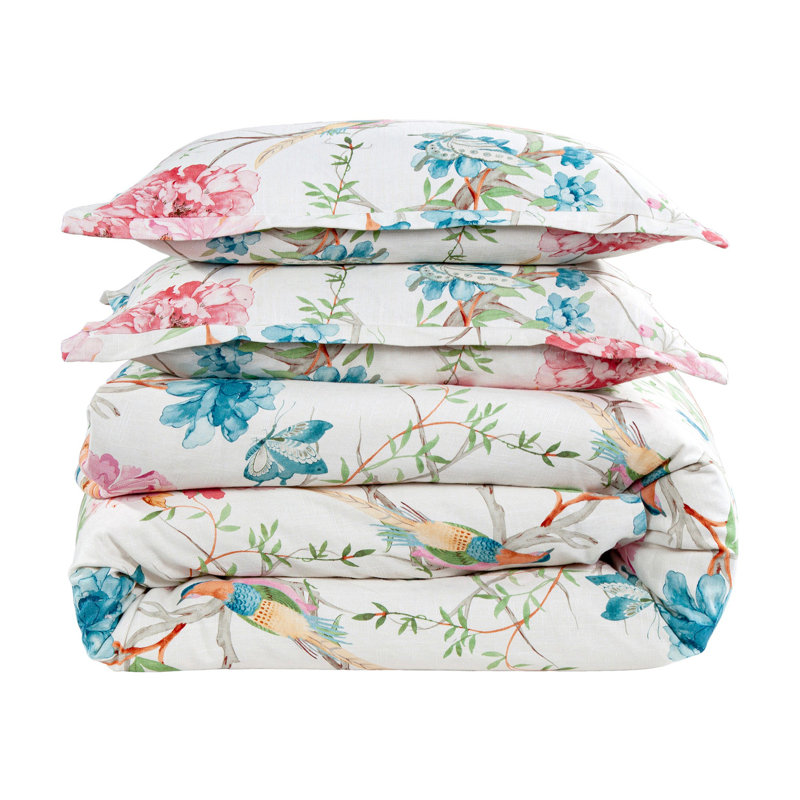 Ensemble de housse de couette Rowan Garden, Queen Duvet Cover + 2 Shams