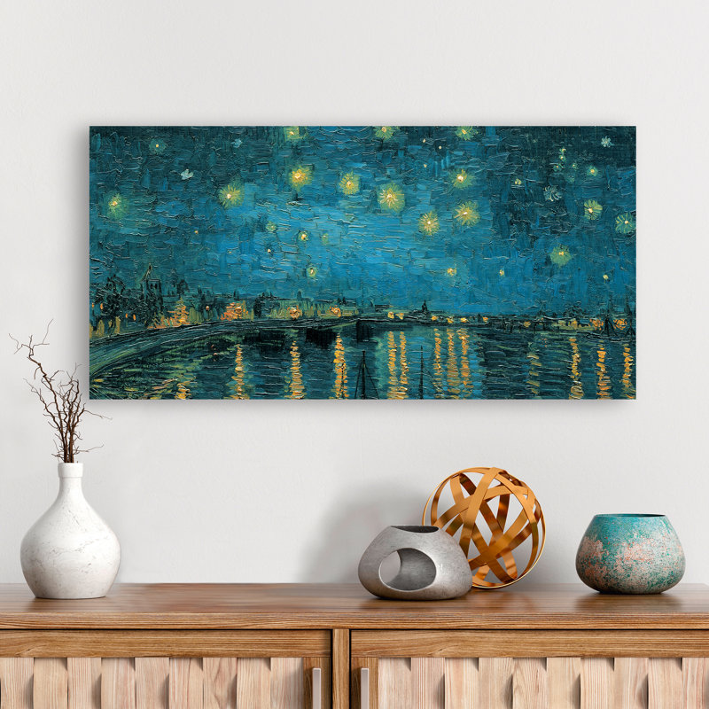The Starry Night by Vincent Van Gogh - Wrapped Canvas Print, 35cm H x 70cm W x 4cm D