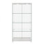 Armoire décorative, vitrine moderne en verre avec lumières DEL, bibliothèque en verre trempé à 2 portes avec 4 tablettes-2028764071