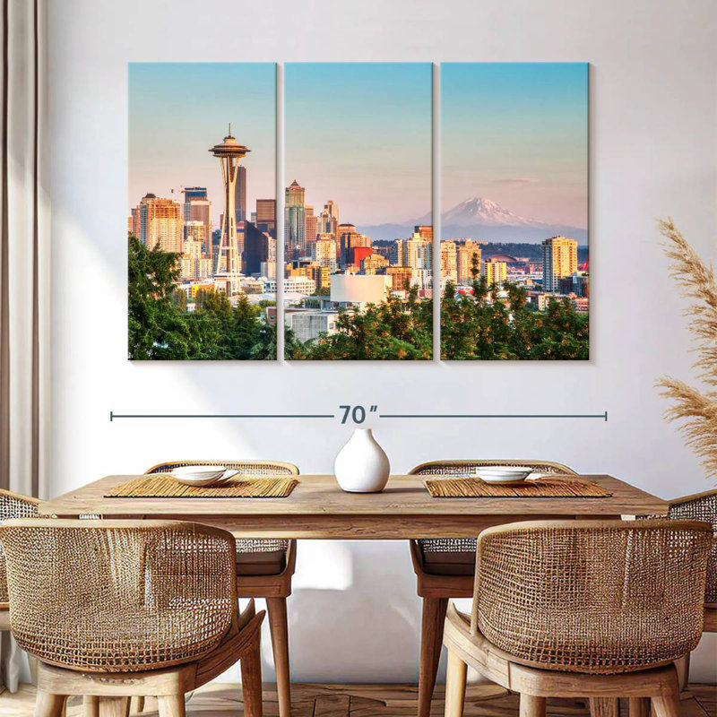 Sireci Seattle Cityscape, 42" H x 65" W