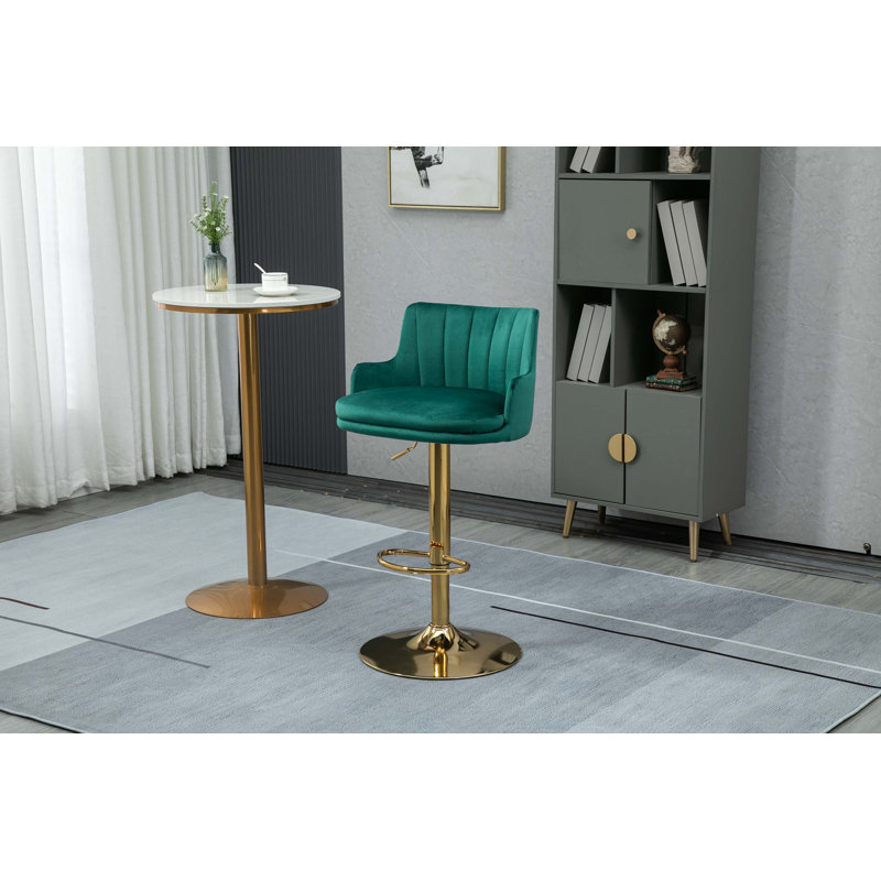 Tabouret pivotant à hauteur réglable, Émeraude