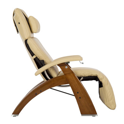 Human Touch Perfect Chair PC420 Classic Manual Plus Zero Gravity Recliner Performance Upholstery Package Walnut Base