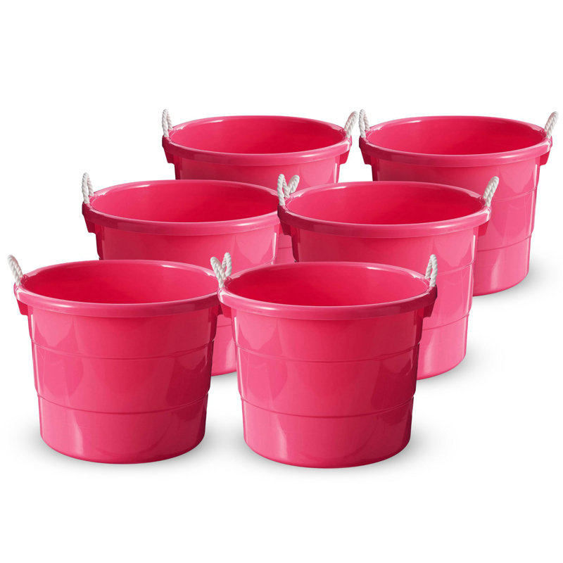 Homz Plastic Storage Tub & Tote, Pink