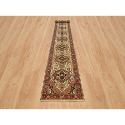 Rosane One-of-a-Kind 2'7" X 20' New Age Runner Wool Area Rug Ivory