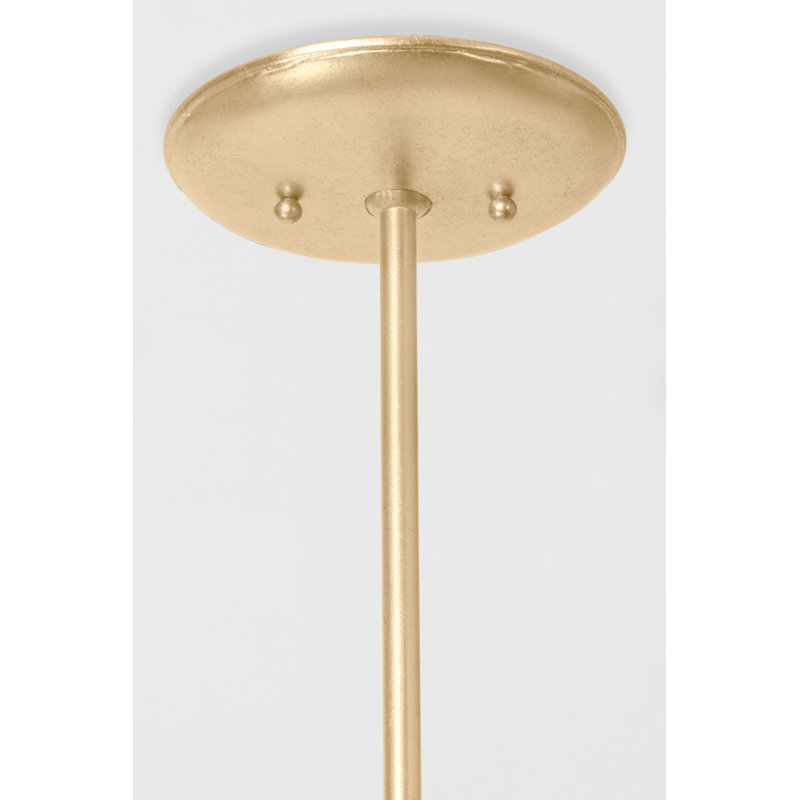 8 - Light Chandelier, Vintage Gold Leaf