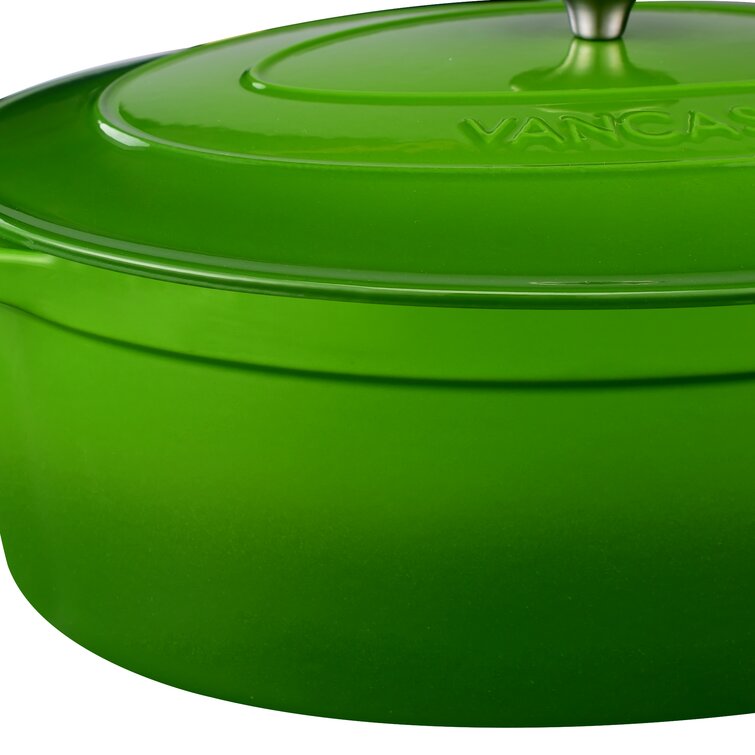 Vancasso Non-Stick Enameled Cast Iron Oval Dutch Oven & Reviews