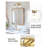 16 Inch 2-Light Farmhouse Dimmable Vanity Light, Clear Glass Globe Shade, Brushed Gold-67312454-67312452