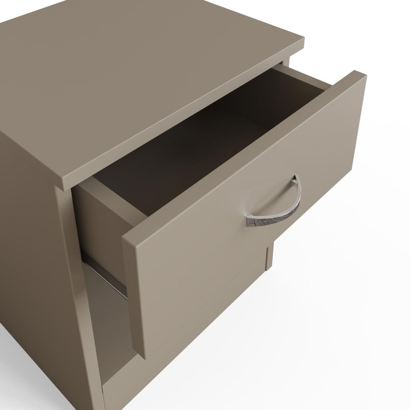 40cm W Manufactured Wood Bedside Table, Beige