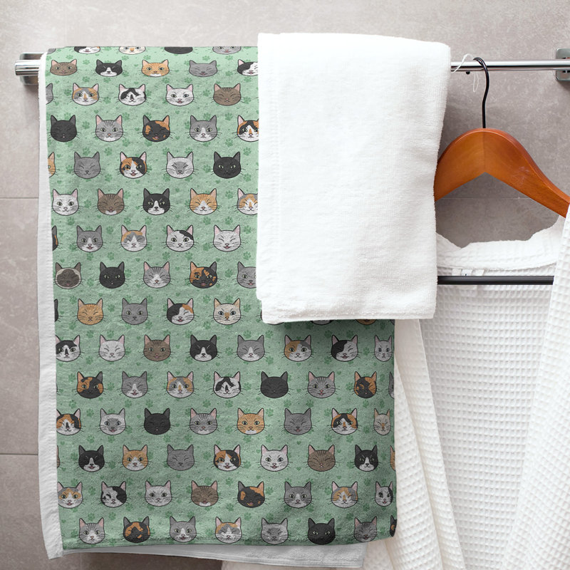 Serviette de bain pour chat Kitty, Vert