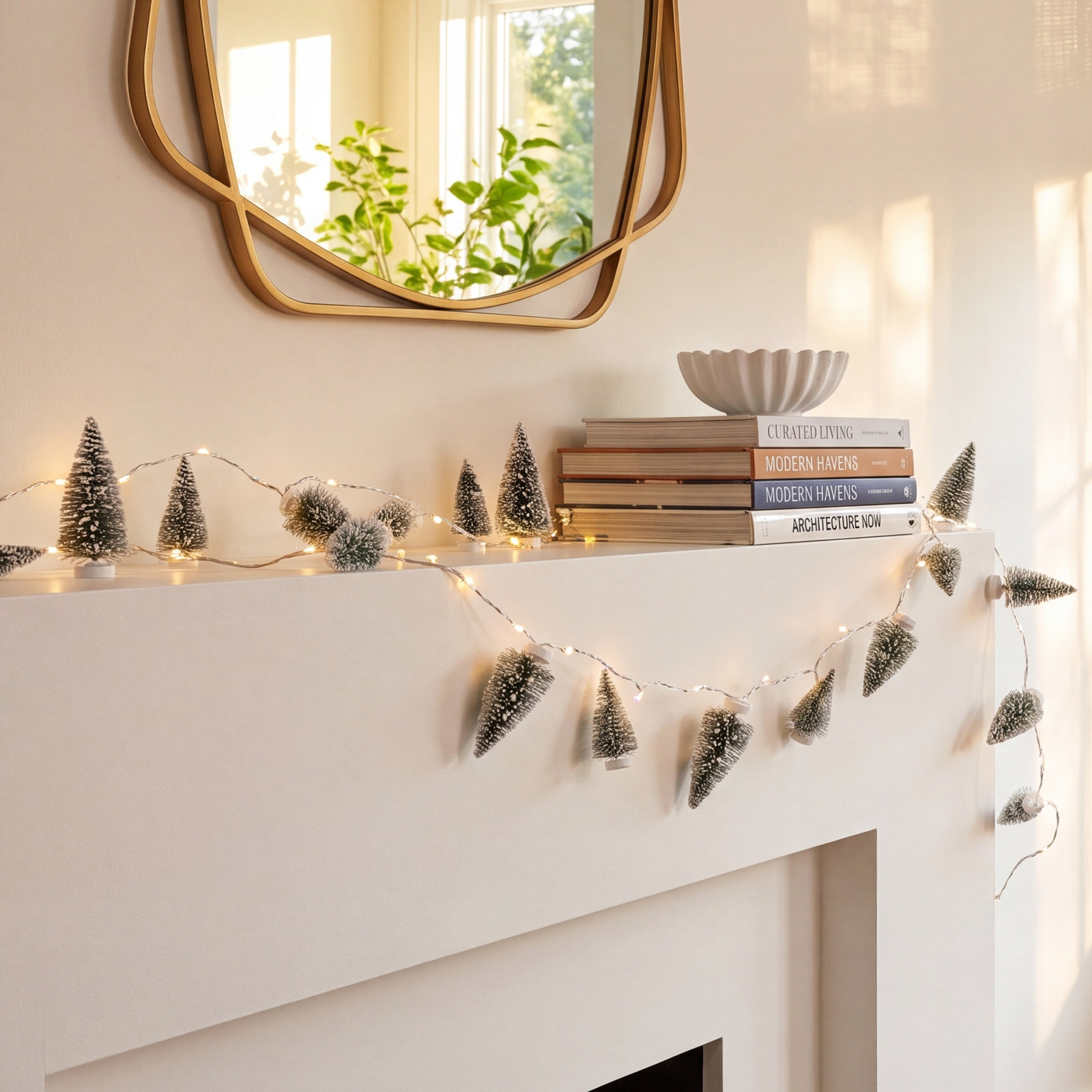 Lighted Bottlebrush Tree String Lights Accent