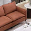 Canapé deux places en cuir, style nordique rétro, léger et luxueux, pour salon, balcon ou chambre. Sofa une place décontractée, fauteuil, canapé deux places + ensemble de deux (brun)
