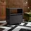 Table de chevet Austin, table de bout, roulettes de table d'appoint, tiroir simple - noir-1342784978
