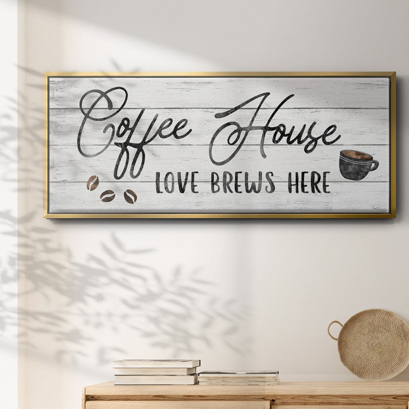 Love Brews - toile encadrée, H 20 po x l 50 po