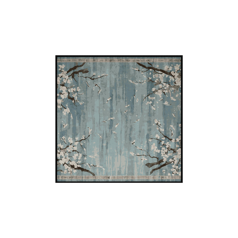 Tapis gris lavable à la machine, Carré 8 pi
