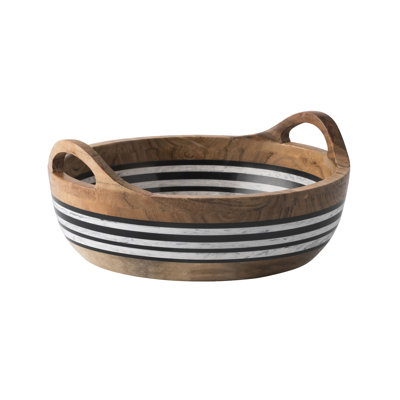 Stonewood Stripe 11" Round Handled Bowl