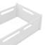Lit plateforme simple à profil bas avec garde-corps pleine longueur, sans sommier, finition blanche-714020296-714020299